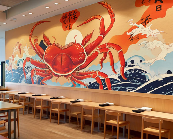 餐饮店铺彩绘