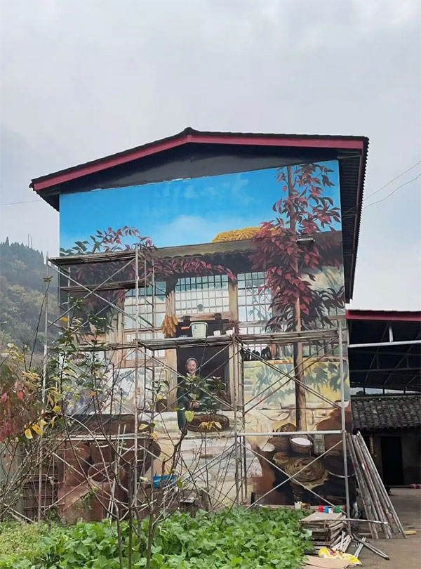 小区架空层彩绘